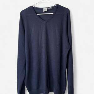 Field Gear Casual 100% Merino Wool Men's XL Fine Knit‎ V-Neck Pullover Sweater